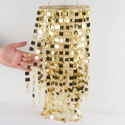 22" David Tutera Illusion Sparkling Gold Jewel Pendant Chandelier - Изображение 1 из 2