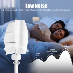 Generatore eolico 100W 12V 2 pale kit turbina mulino eolico e regolatore MPPT - Foto 1 di 16