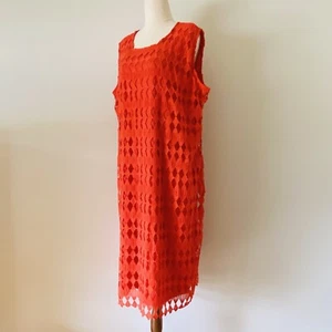 Millers BNWT Midi Dress ‘Orange Punch' Lace Crochet Overlay Plus Size 22 - Picture 1 of 12
