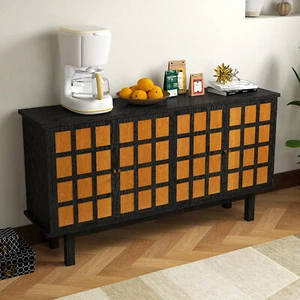 JaydenMax Modern Wood TV Stand, Entertainment Center for TVs up to 65", Sideboar - Picture 1 of 9