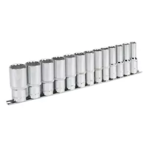 Sealey Imperial Socket Set 13pc 1/2"Sq Drive 12pt Deep WallDrive AK2675 - Picture 1 of 1