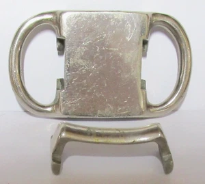 Vintage - tono argento - Heiser Lock - 1907 - 14 - fibbia imbracatura cavallo 3/4 ad anello - Foto 1 di 4