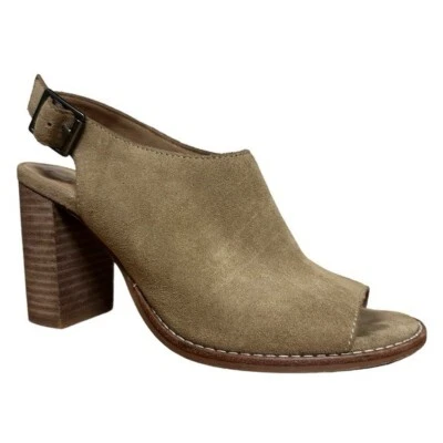 Madewell Zapatos Sandalias Tacón Bloque Cary Tostado Gamuza Cuero Preppy Negocios Talla 6.5 Foto 1 de 4