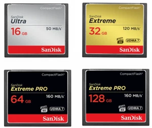 CF Card SanDisk 32GB 64GB 128GB 16GB Ultra Extreme Pro Compact Flash Memory Card - Picture 1 of 10