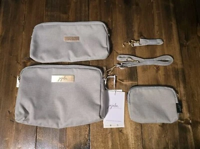 NWT JuJuBe - Be Set Organization Pouches, Travel Toiletry Bag Set - Pebble Grey - Image 1 of 4