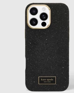 Black & Gold kate spade new york Crystal Pavé MagSafe 2024 iPhone Pro Max - Picture 1 of 10