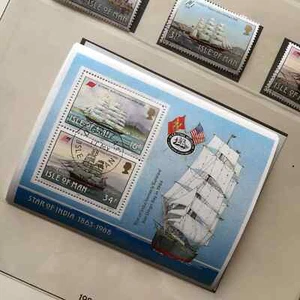 Isle of Man USED Stamps 1988 Manx Sailing Ships SG MS389 Minisheet Star of India - Picture 1 of 1