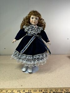 Estelle Collectible Porcelain Doll 17" On Stand by The Doll Crafter