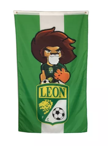 Leon FC Guanajuato Mexico Futbol Soccer New Flag Jersey Style 3x5 Bandera Mascot Cover