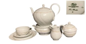 Teeservice 22tlg. Hutschenreuther Form Dresden Collier braun, Teekanne 1,7 ltr. - Bild 1 von 6
