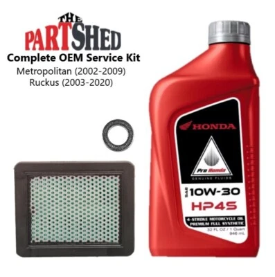 Nuevo Kit de Servicio Completo Sintético Honda Metropolitan Ruckus (2002-2020) Foto 1 de 4