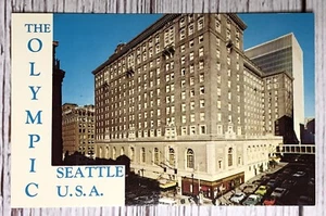 Seattle WA- Washington, Olympic Hotel, Outside View, Vintage Chrome Postcard - Picture 1 of 2