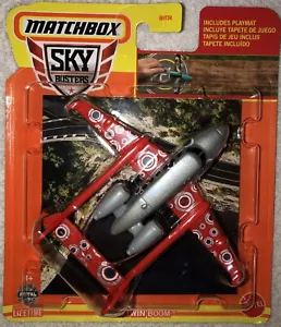 Matchbox Sky Busters #25/32 MBX Twin Boom rojo/plateado envío el mismo día lanzamiento 2024 - Imagen 1 de 2