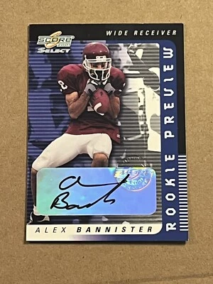 2001 SCORE SELECT - ROOKIE PREVIEW - ALEX BANNISTER SEAHAWKS AUTOGRAPH #RP 28 - Image 1 of 2