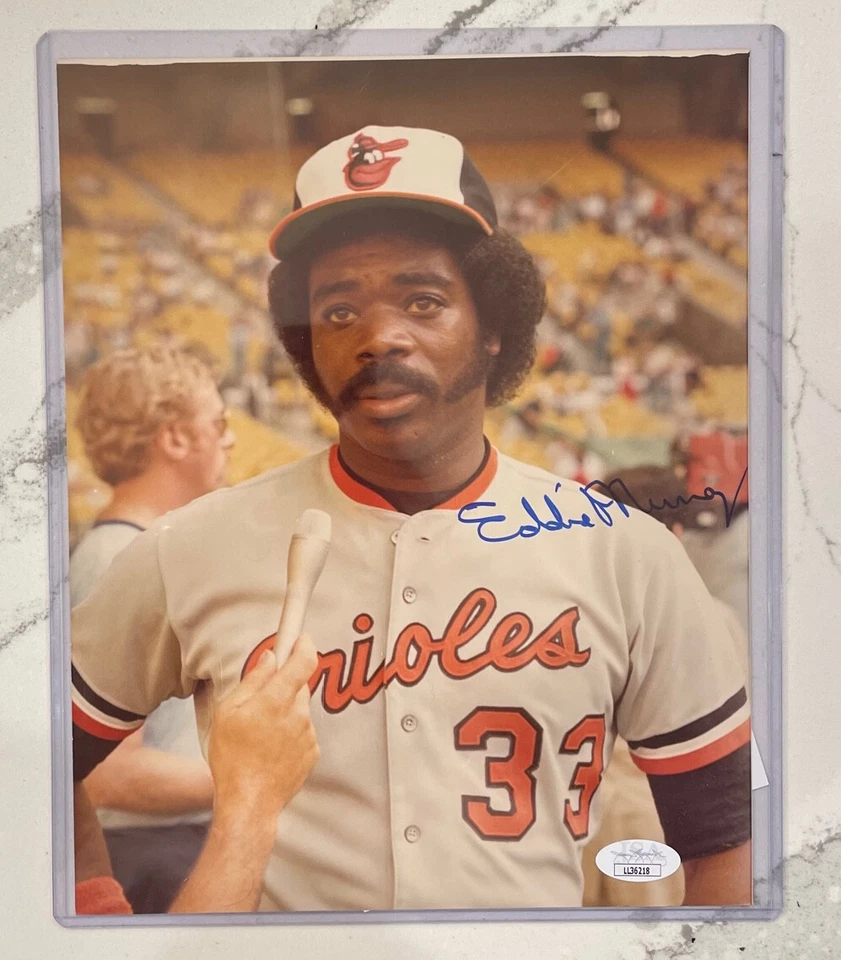 eddie murray 8x10 auto jsa baltimore orioles - Image 1 of 3