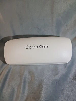 Calvin Klein eyeglasses case white with black velvet interior - Image 1 of 4