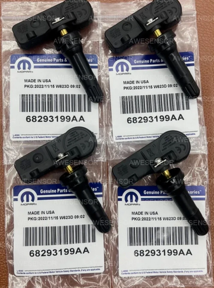 4X PCS 68293199AA TPMS Tire Pressure Sensor For Dodge RAM 1500 DT 2019-2022 - Image 1 of 1