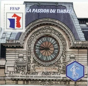 TIMBRE FRANCE BLOC NEUF ** FFAP LA PASSION DU TIMBRE 85° CONGRES PARIS 2012 - Photo 1/1