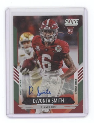 DeVonta Smith 2021 Score Rookie End Zone Signatures /6 RC Auto Eagles Q1887 - Image 1 of 2