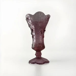 Vintage Fenton Kohlrose Vase mit Fuß rosa Dusty Rose Kunstglas 9" überbacken - Bild 1 von 4