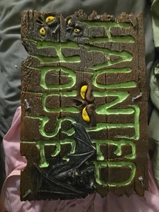 Rare Take One Halloween Foam Haunted House Sign NOT WORKING - Picture 1 of 10