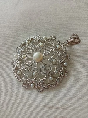 Juwelo großer Zuchtperlen Anhänger 925/Silber, sehr guter Zustand - Bild 1 von 4