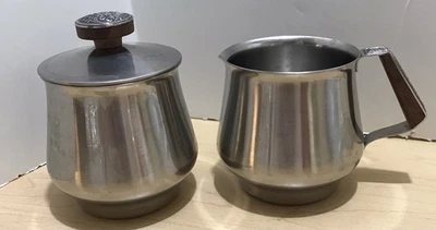 Винтажная сахарница International Decorator из нержавеющей стали 3 штуки - Изображение 1 из 4