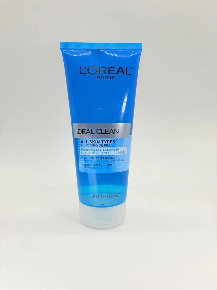 LIMPIADOR GEL ESPUMOSO LOREAL Ideal Clean tamaño completo 6,8 oz (200 ml) nuevo Foto 1 de 1