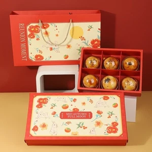 5 Set Luxury Mid-Autumn Gift Box 6/8 Grids Pastry Packaging Box Gift Giving - Picture 1 of 13