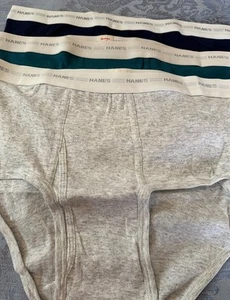 3 Vtg Hanes Briefs USA Cotton COLORFUL Underwear - Size: XL 40-42 Great Variety! - Picture 1 of 4
