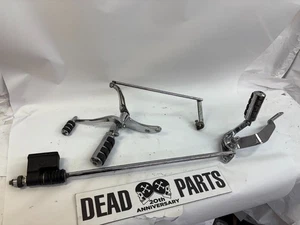 Harley OEM pre-06 Dyna Wideglide FXDWG chrome forward controls - Picture 1 of 7