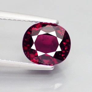 3.22 Ct Remarkable Oval (8 x 7 mm) Tanzania Vivid PurplePink Rhodolite Garnet - Picture 1 of 7
