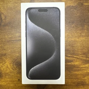 EMPTY BOX ONLY ** iPhone 15 Pro Blck Titanium 256GB With Apple Sticker *no Phone - Photo 1 sur 6