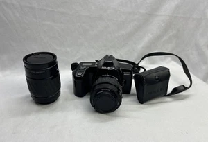 Minolta Maxxum 3000i 35mm Film Camera w Zoom 35–80 & 80-200 Lenses Flash & Zing - Picture 1 of 9