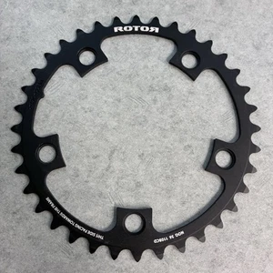 NOS Rotor 36T Chainring Black 110mm BCD 11 Speed 5-Bolt Aluminum New Take Off - Picture 1 of 9