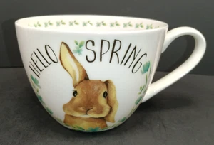 Portobello von Design Tasse Hello Spring Bunny Floral Bone China Kaffeebecher 22 Unzen - Bild 1 von 14