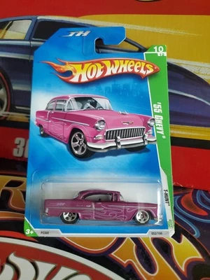 Chevy Hot Wheels 2009 Treasure Hunt #10/12 '55 en una tarjeta T-Hunt Foto 1 de 4