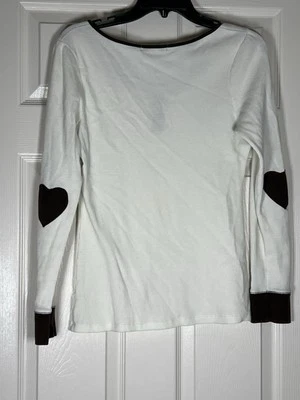 Bugle Boy For Her Vintage Cream/Brown Thermal Size XL (Runs Small To Fit M/L) - Image 1 of 4