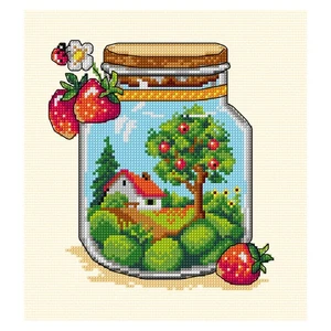 Orchidea Summer Jar Counted Cross Stitch Kit - Picture 1 of 2