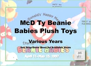 McDonald's TY Teenie Beanie Babies & Beanie Boos-Vintage to Current-Pick! - Picture 1 of 58