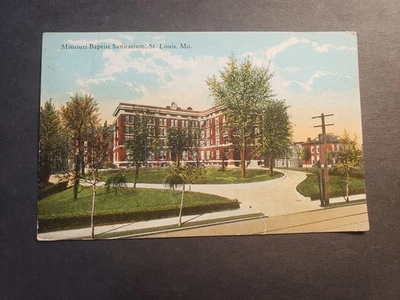 MISSOURI BAPTIST SANITARIUM, ST. LOUIS, MO 1924 Postal History Cover Postcard - Image 1 of 2