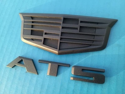 CADILLAC ATS LETTERING REAR BLACK 2015-18 TRUNK LID EMBLEM LOGO BADGE OEM USED  - Image 1 of 4