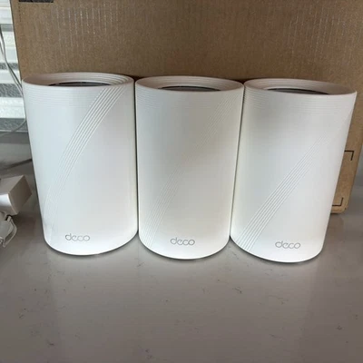 TP-Link - Deco BE11000 Whole Home Tri-Band Wi-Fi 7 Mesh Router 3 Pack - Image 1 of 4