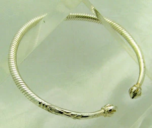 Auffallendes Vintage Nachlass handgefertigtes Sterlingsilber Manschettenarmband, 7 & 7/8" - Bild 1 von 1