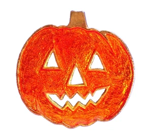 PIN Halloween Vintage PUMPKIN JOL Brillo Tono Dorado Broche Vacaciones - Imagen 1 de 2