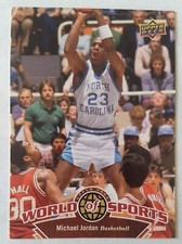 MICHAEL JORDAN, 2010 UPPER DECK WORLD OF SPORTS #23, NC TARHEELS UNIFORM
