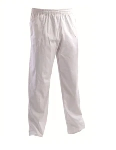 Pantaloni da lavoro bianco cuoco pizzaiolo cameriere cucina pantalaccio - Foto 1 di 1