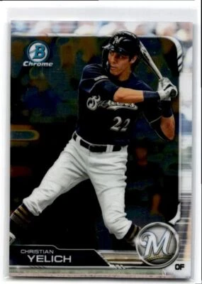 2019 Bowman Chrome Christian Yelich Milwaukee Brewers #63 - Image 1 of 2