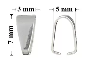 Sterling Silber Verbinder 7x3mm für Kristalle Anhänger * Schmuckteile - Picture 1 of 2