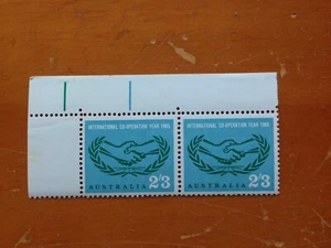 1965 AUSTRALIA INTERNATIONAL CO-OPERATION YEAR PAIR MNH - Picture 1 of 2